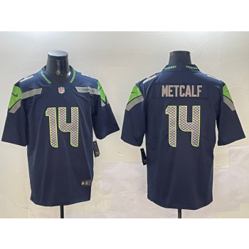 Nike Seahawks 14 D.K. Metcalf Blue Vapor Untouchable Limited Men Jersey