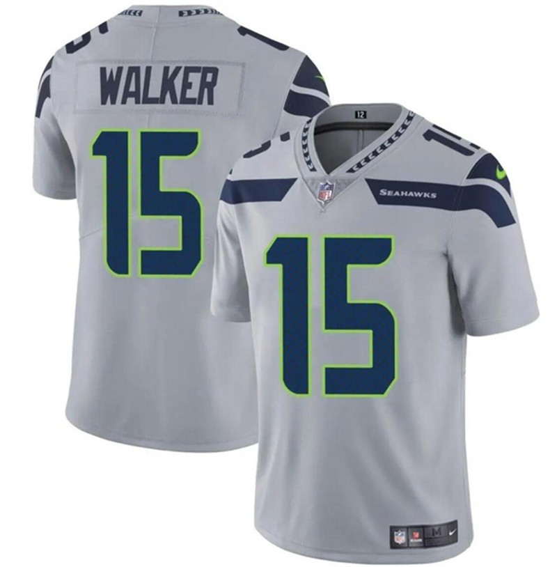 Nike Seahawks 15 P.J. Walker Gray Vapor Untouchable Limited Jersey