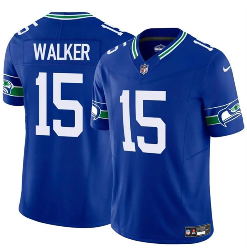 Nike Seahawks 15 P.J. Walker Royal Vapor Untouchable Limited Jersey