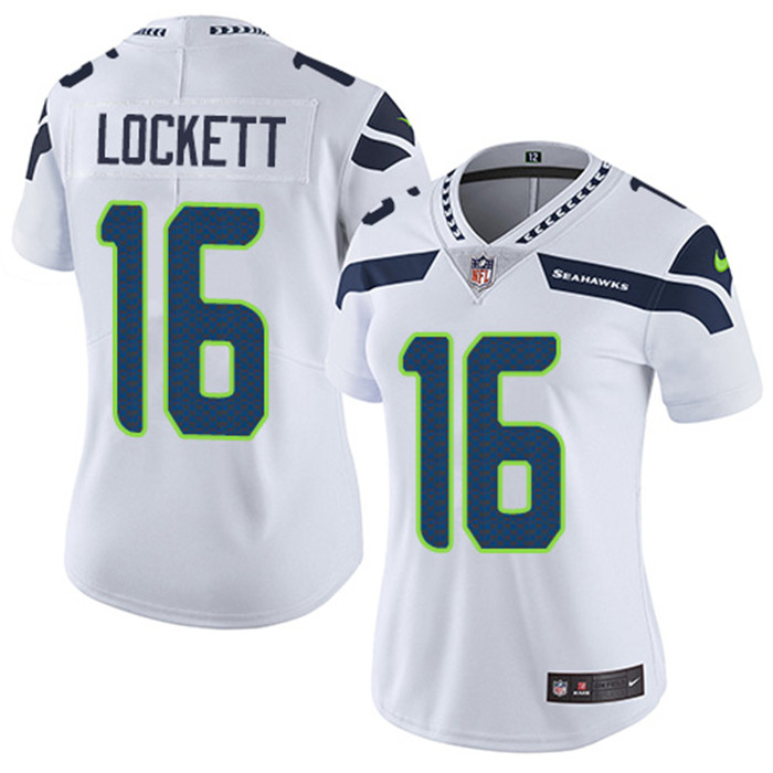  Seahawks 16 Tyler Lockett White Women Vapor Untouchable Limited Jersey