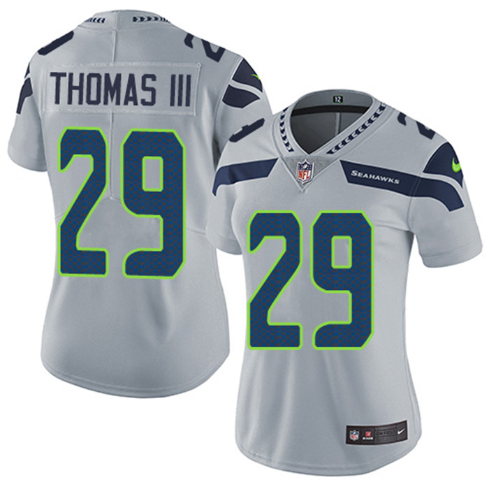  Seahawks 29 Earl Thomas III Gray Women Vapor Untouchable Limited Jersey