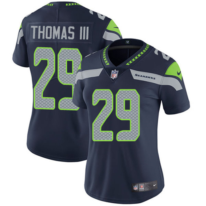  Seahawks 29 Earl Thomas III Navy Women Vapor Untouchable Limited Jersey