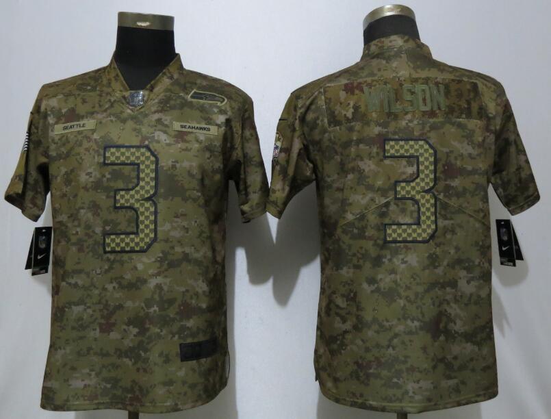  Seahawks 3 Russell Wilson Camo Women Salute To Service Limited Jersey