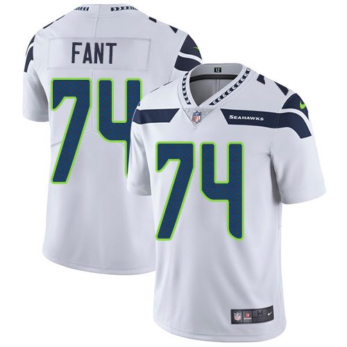  Seahawks 74 George Fant White Vapor Untouchable Limited Jersey