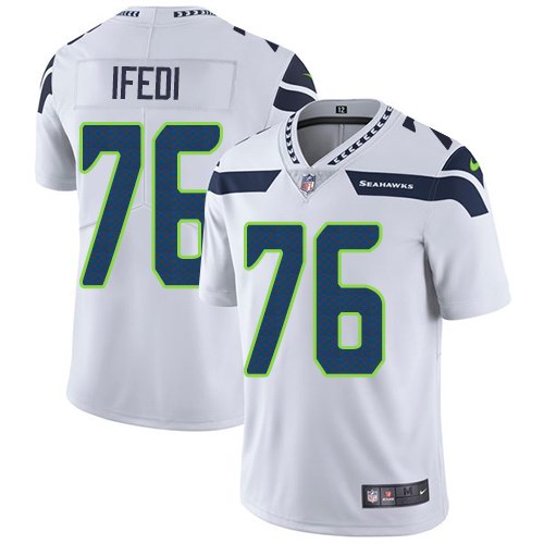  Seahawks 76 Germain Ifedi White Vapor Untouchable Limited Jersey