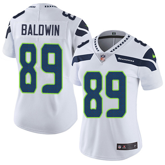  Seahawks 89 Doug Baldwin White Women Vapor Untouchable Limited Jersey