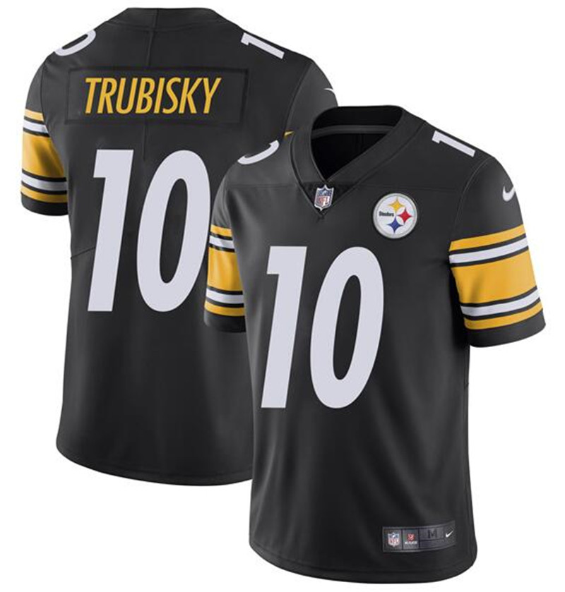 Nike Steelers 10 Mitchell Trubisky Black Vapor Limited Jersey