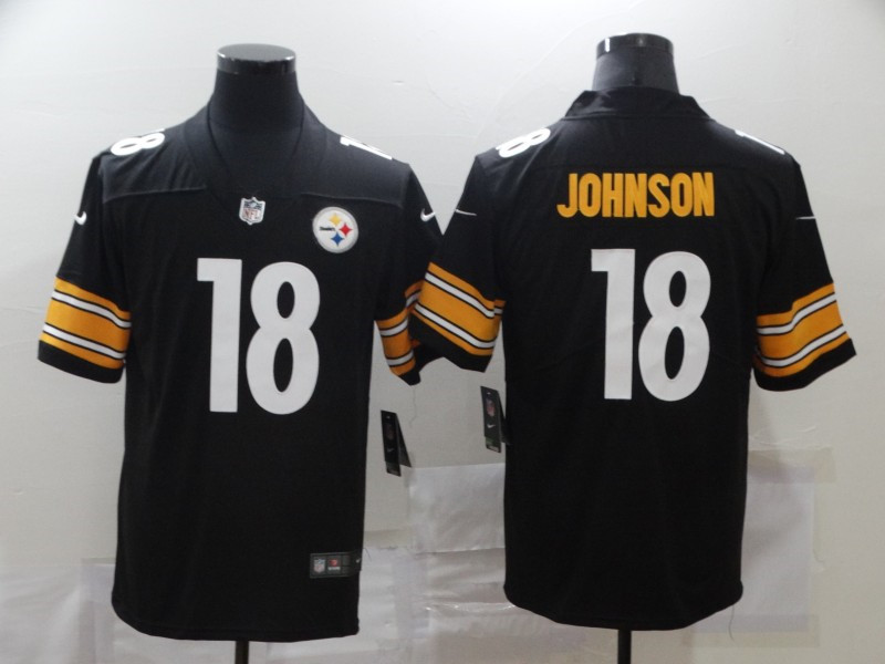 Nike Steelers 18 Diontae Johnson Black Vapor Untouchable Limited Jersey