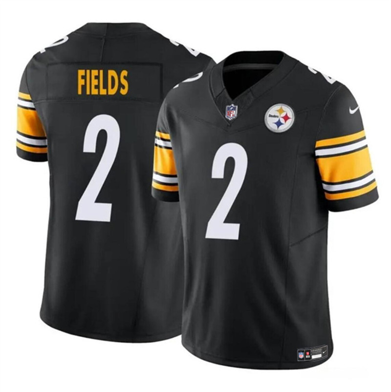 Nike Steelers 2 Justin Fields Black Vapor Untouchable Limited Jersey