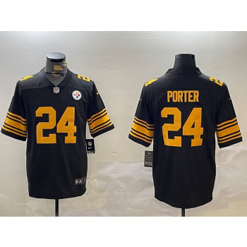 Nike Steelers 24 Joey Porter Black Color Rush Limited Jersey