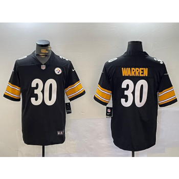 Nike Steelers 30 Jaylen Warren Black Vapor Untouchable Limited Jersey