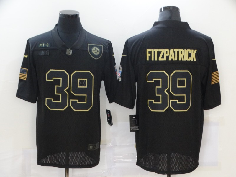 Nike Steelers 39 Minkah Fitzpatrick Black 2020 Salute To Service Limited Jersey