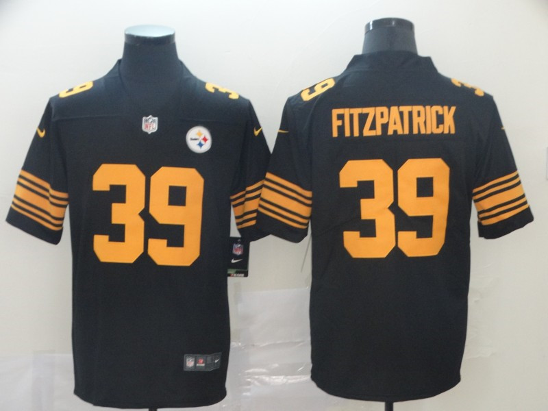 Nike Steelers 39 Minkah Fitzpatrick Black Color Rush Limited Jersey