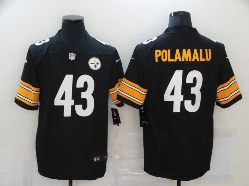Nike Steelers 43 Troy Polamalu Black Vapor Untouchable Limited Jersey