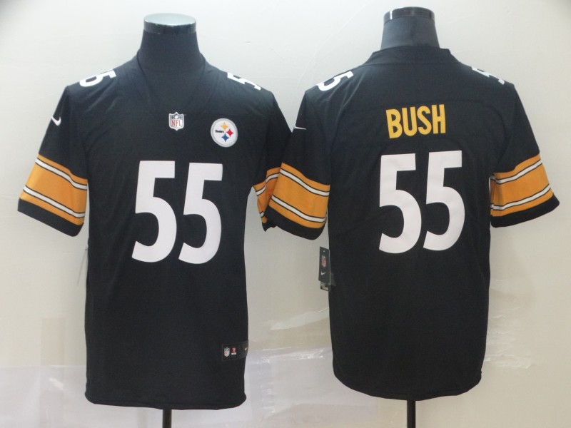 Nike Steelers 55 Devin Bush Black 2019 NFL Draft First Round Pick Vapor Untouchable Limited Jersey