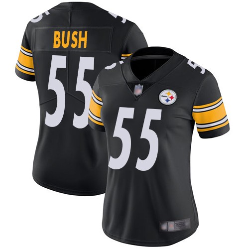 Nike Steelers 55 Devin Bush Black Women 2019 NFL Draft First Round Pick Vapor Untouchable Limited Jersey
