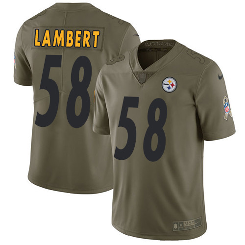  Steelers 58 Jack Lamberti Olive Salute To Service Limited Jersey
