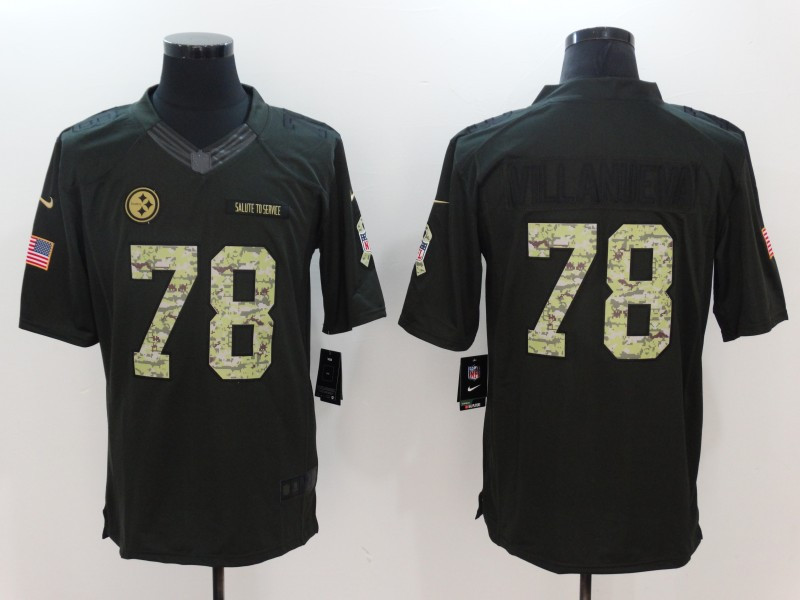  Steelers 78 Alejandro Villanueva Anthracite Salute to Service Limited Jersey