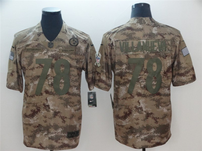  Steelers 78 Alejandro Villanueva Camo Salute To Service Limited Jersey