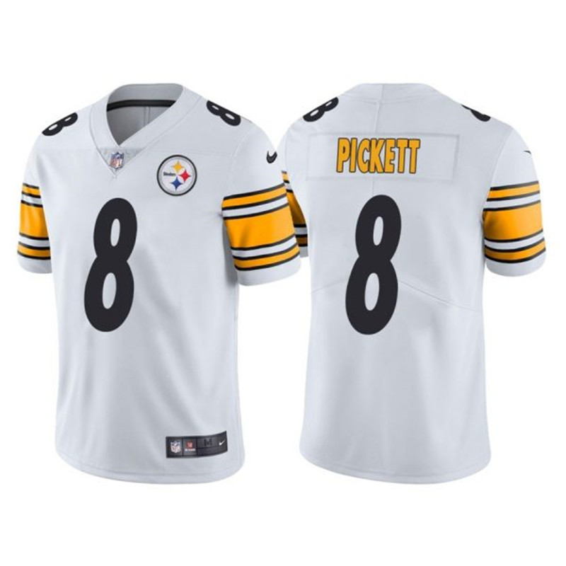 Nike Steelers 8 Kenny Pickett White 2022 NFL Draft Vapor Untouchable Limited Jersey