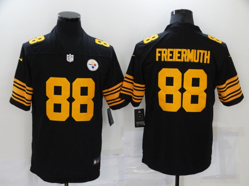 Nike Steelers 88 Pat Freiermuth Black Color Rush Limited Jersey