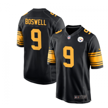 Nike Steelers 9 BOSWELL Black Color Rush Vapor Limited Jersey