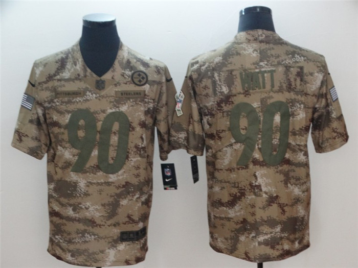  Steelers 90 T.J. Watt Camo Salute To Service Limited Jersey