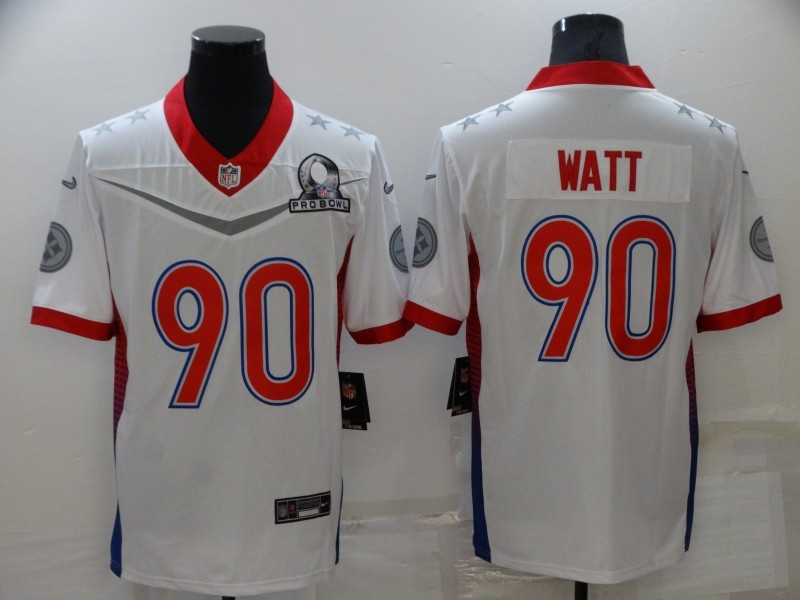 Nike Steelers 90 T.J. Watt White 2022 NFC Pro Bowl Limited Jersey