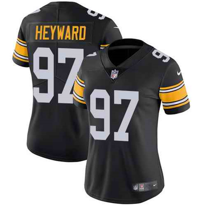  Steelers 97 Cameron Heyward Black Alternate Women Vapor Untouchable Limited Jersey