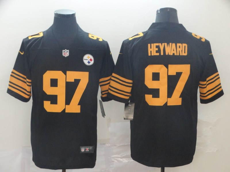 Nike Steelers 97 Cameron Heyward Black Color Rush Limited Jersey