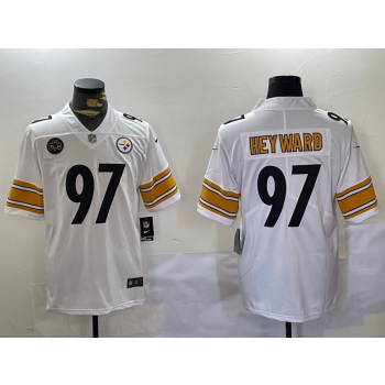 Nike Steelers 97 Cameron Heyward White Logo Vapor Limited Jersey