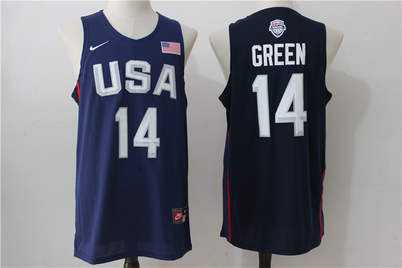  Team USA 14 Draymond Green White 2016 Dream Team Stitched NBA Jersey