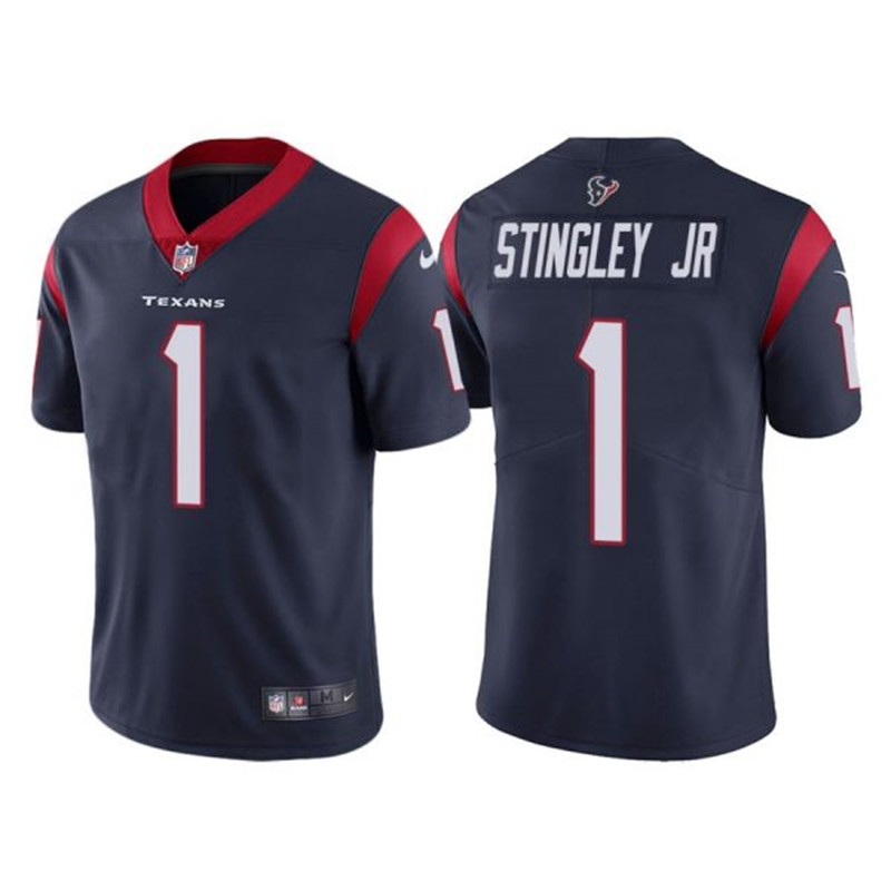 Nike Texans 1 Derek Stingley Jr. Navy 2022 NFL Draft Vapor Untouchable Limited Jersey