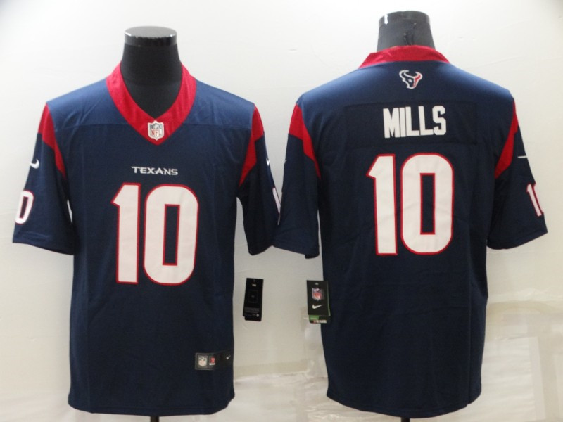 Nike Texans 10 Davis Mills Navy Vapor Untouchable Limited Jersey