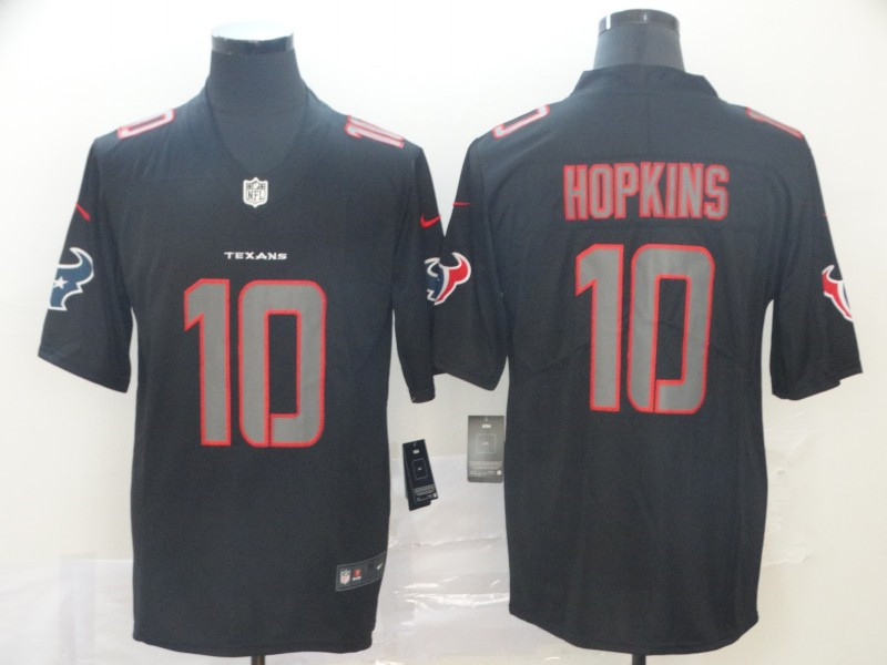 Nike Texans 10 DeAndre Hopkins Black Impact Rush Limited Jersey