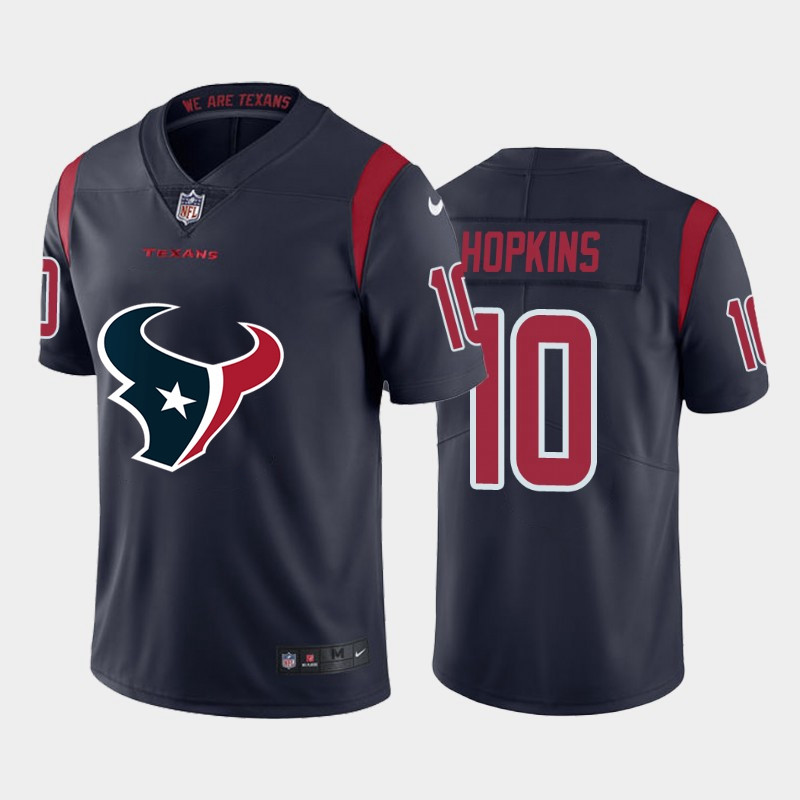 Nike Texans 10 DeAndre Hopkins Navy Team Big Logo Color Rush Limited Jersey