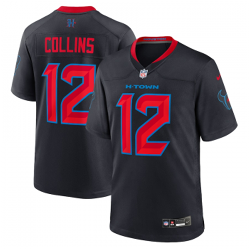 Nike Texans 12 Nico Collins Black Vapor Limited Jersey