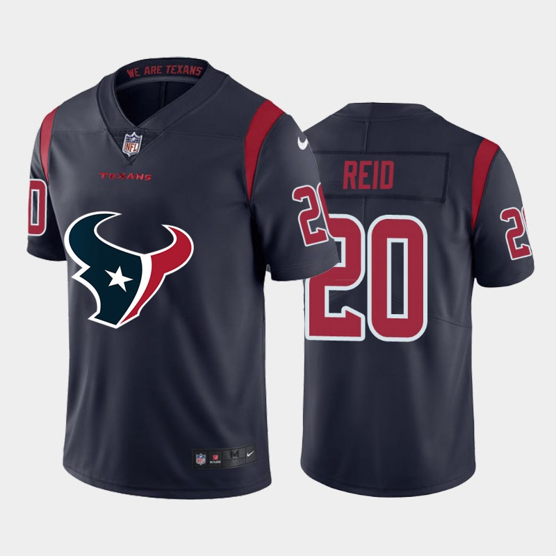 Nike Texans 20 Justin Reid Navy Team Big Logo Logo Color Rush Limited Jersey