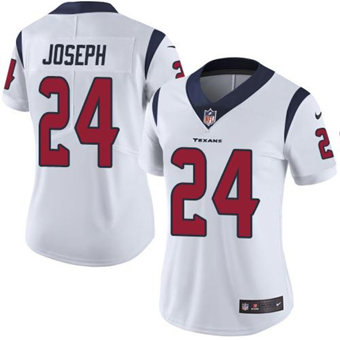  Texans 24 Johnathan Joseph White Women Vapor Untouchable Limited Jersey