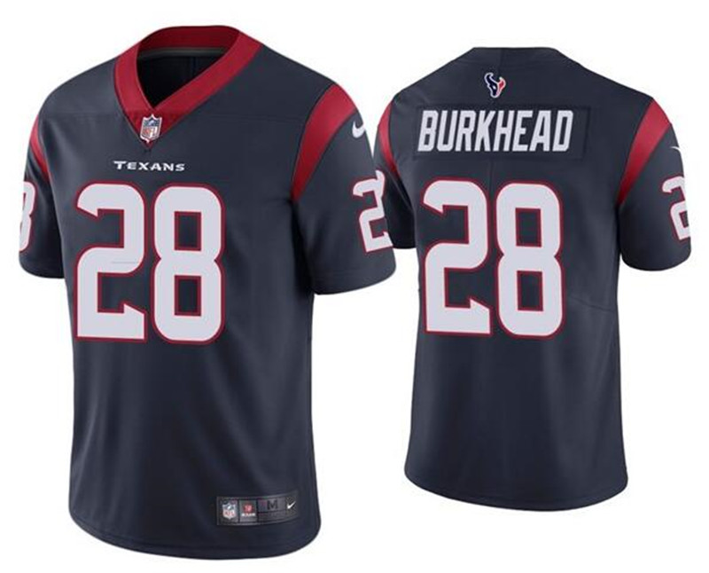 Nike Texans 28 Rex Burkhead Navy Vapor Untouchable Limited Jersey