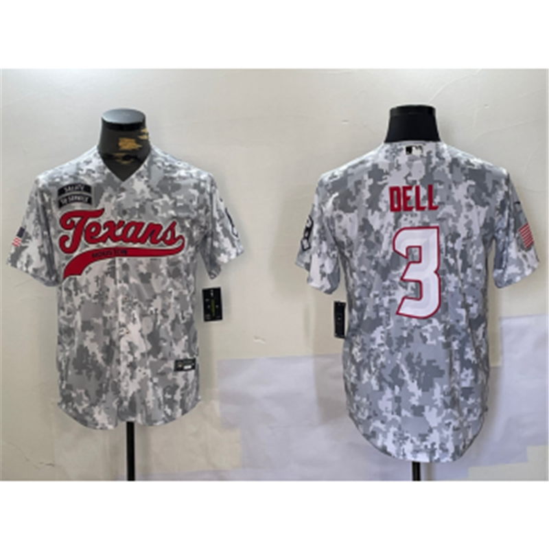 Nike Texans 3 Tank Dell Camo Vapor Baseball Limited Men Jersey