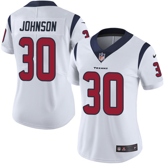  Texans 30 Kevin Johnson White Women Vapor Untouchable Limited Jersey