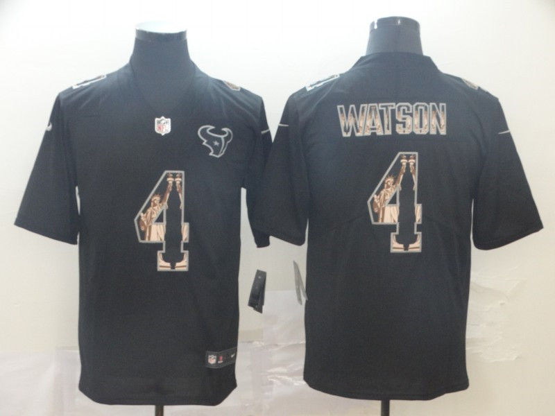 Nike Texans 4 Deshaun Watson Black Statue of Liberty Limited Jersey