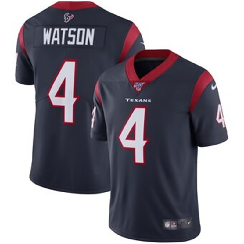 Nike Texans 4 Deshaun Watson Navy 100th Season Vapor Untouchable Limited Jersey