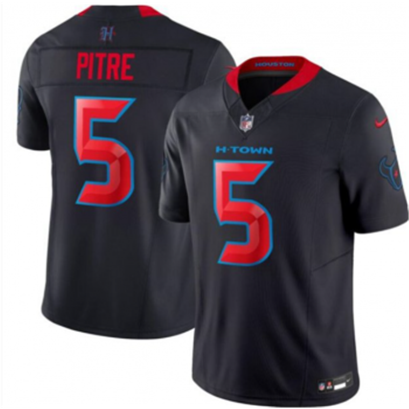 Nike Texans 5 Pitre Black F.U.S.E. Vapor Limited Jersey