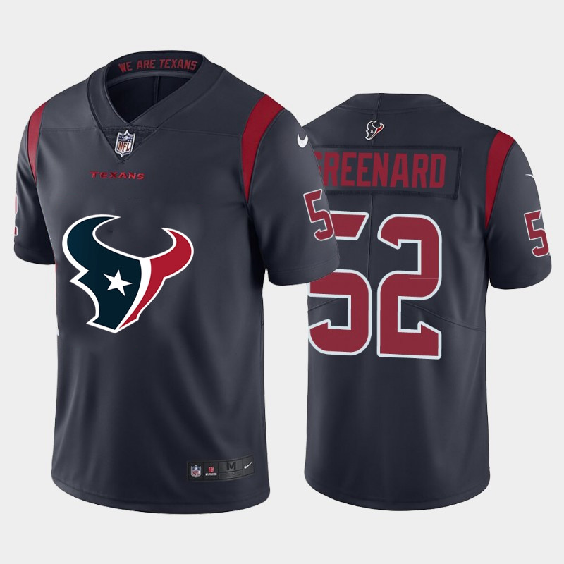 Nike Texans 52 Jonathan Greenard Navy Team Big Logo Color Rush Limited Jersey