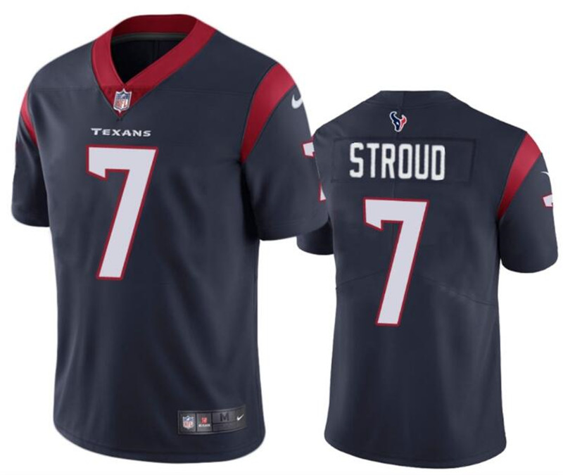 Nike Texans 7 C.J. Stroud Navy Vapor Untouchable Limited Jersey