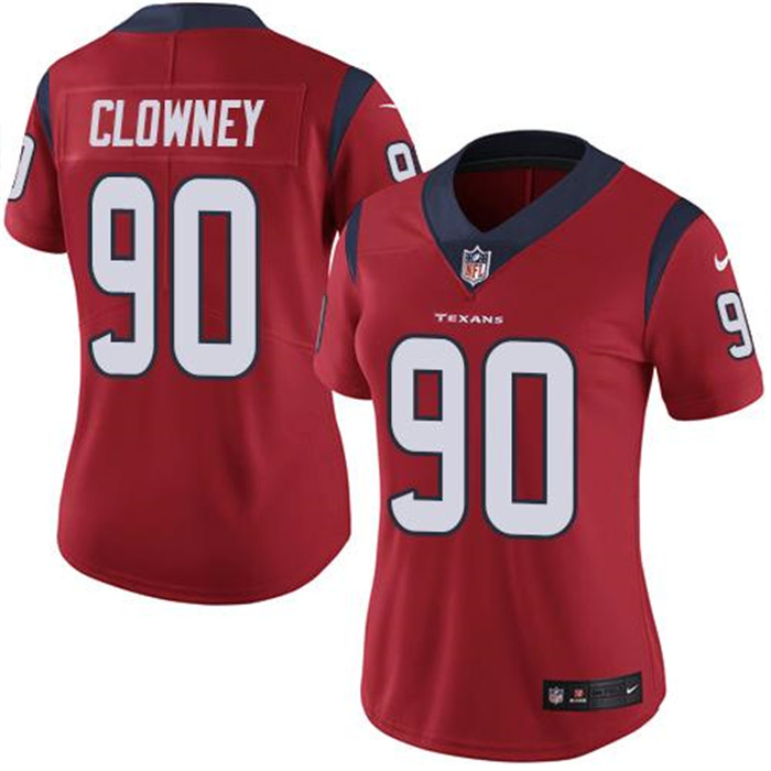  Texans 90 Jadeveon Clowney Red Women Vapor Untouchable Limited Jersey