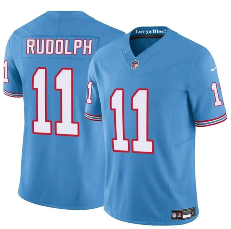 Nike Titans 11 Mason Rudolph Blue Vapor Untouchable Limited Jersey