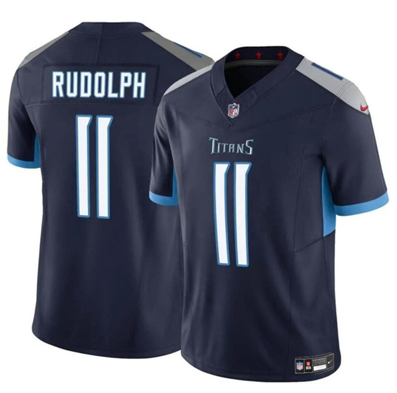 Nike Titans 11 Mason Rudolph Navy Vapor Untouchable Limited Jersey